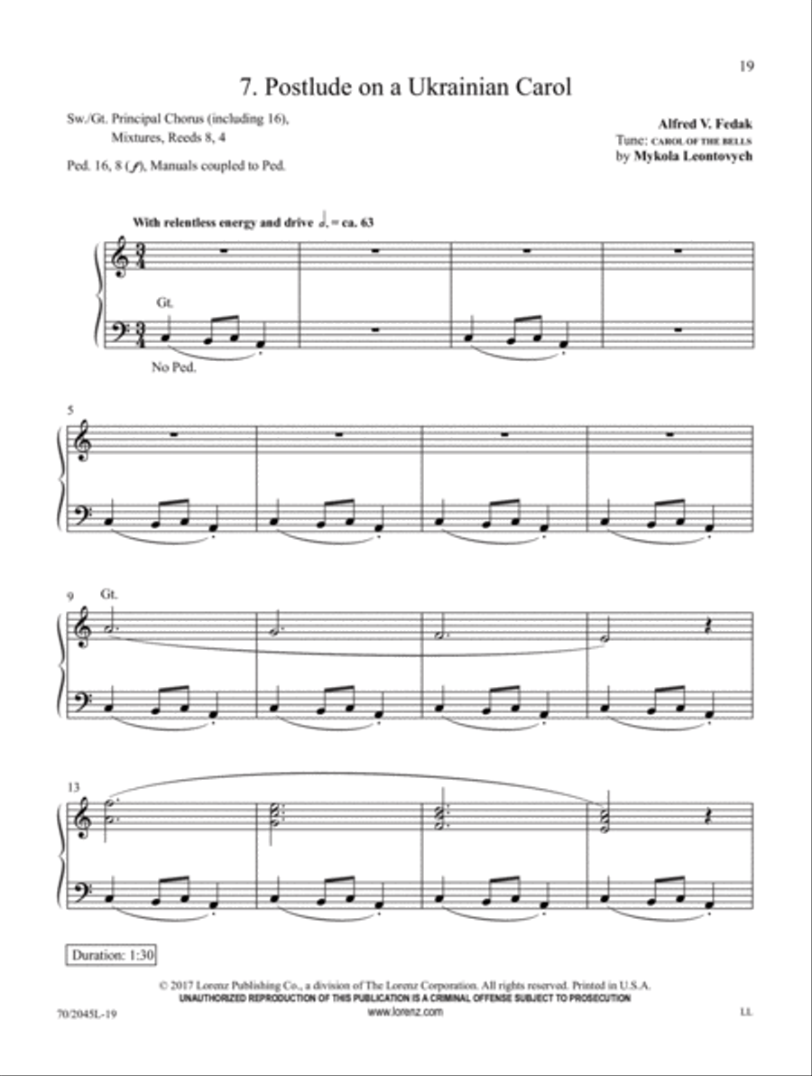 A Ring of Carols Organ Solo scores gallery preview page 8