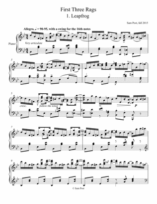 First Three Rags, op. 9