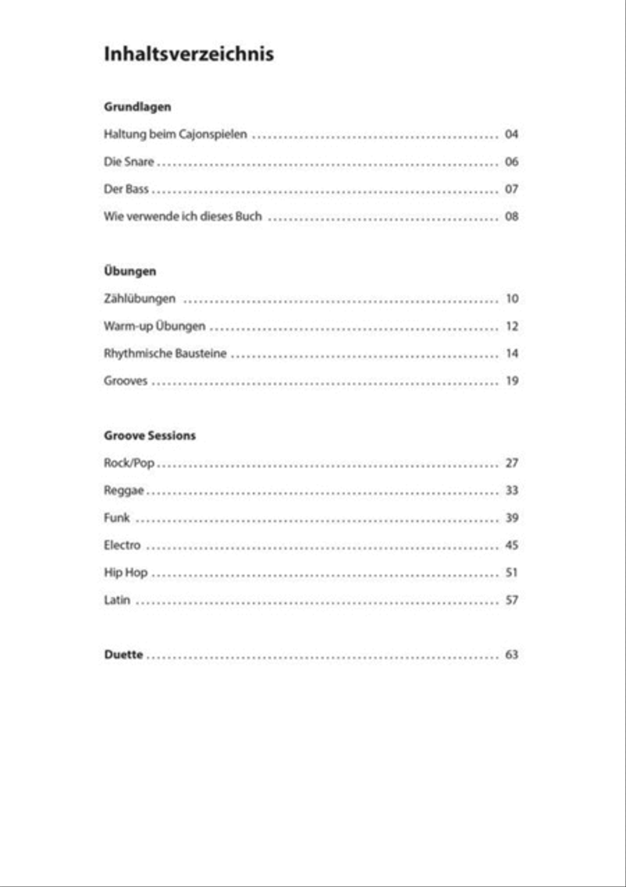 Erlebnis Cajon Schule CD scores gallery preview page 9