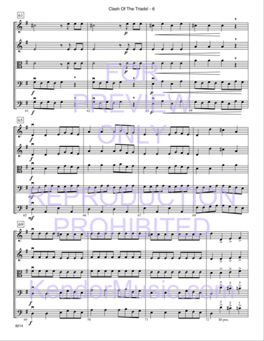 Clash Of The Triads! String Orchestra scores gallery preview page 7