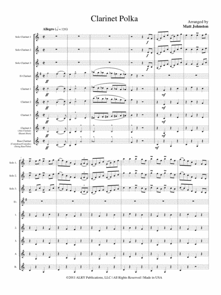 Clarinet Polka for Clarinet Choir