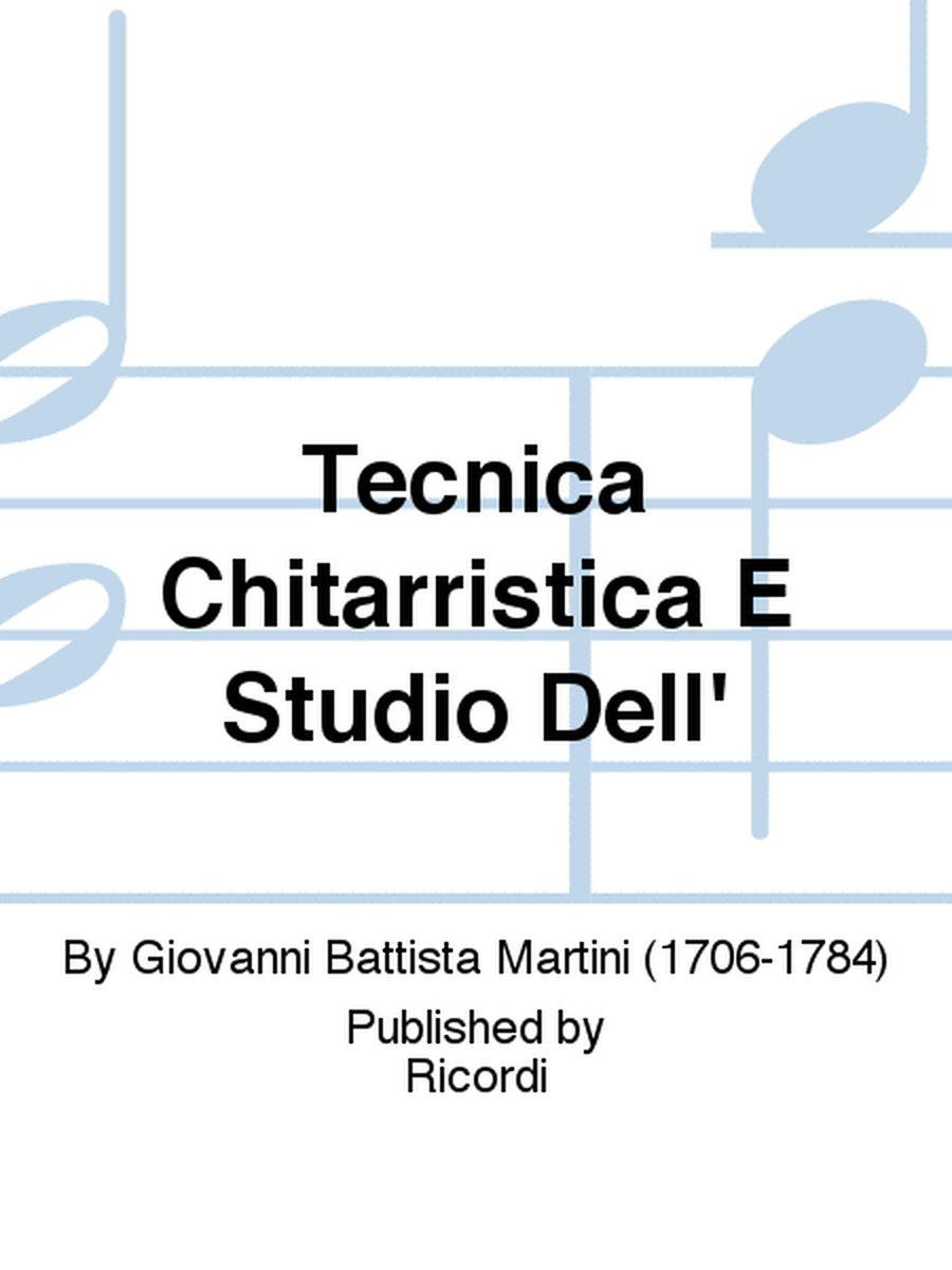 Tecnica Chitarristica E Studio Dell'