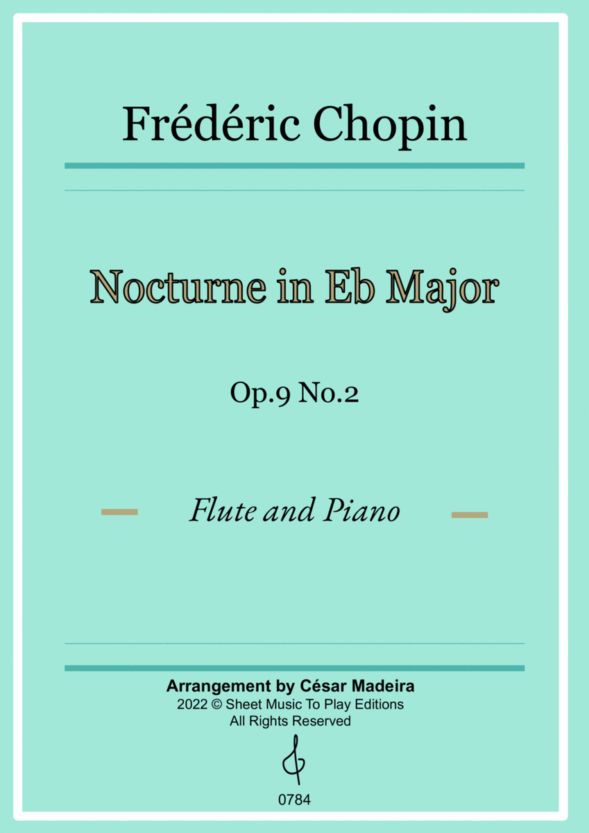 Nocturne Op.9 No.2 by Chopin - Flute and Piano (Full Score) image number null