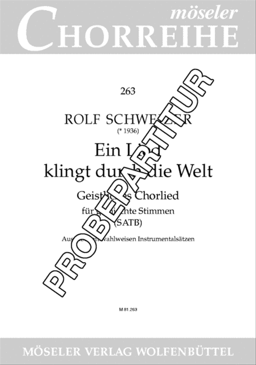 Ein Lied klingt durch die Welt Mixed Choir scores gallery preview page 2