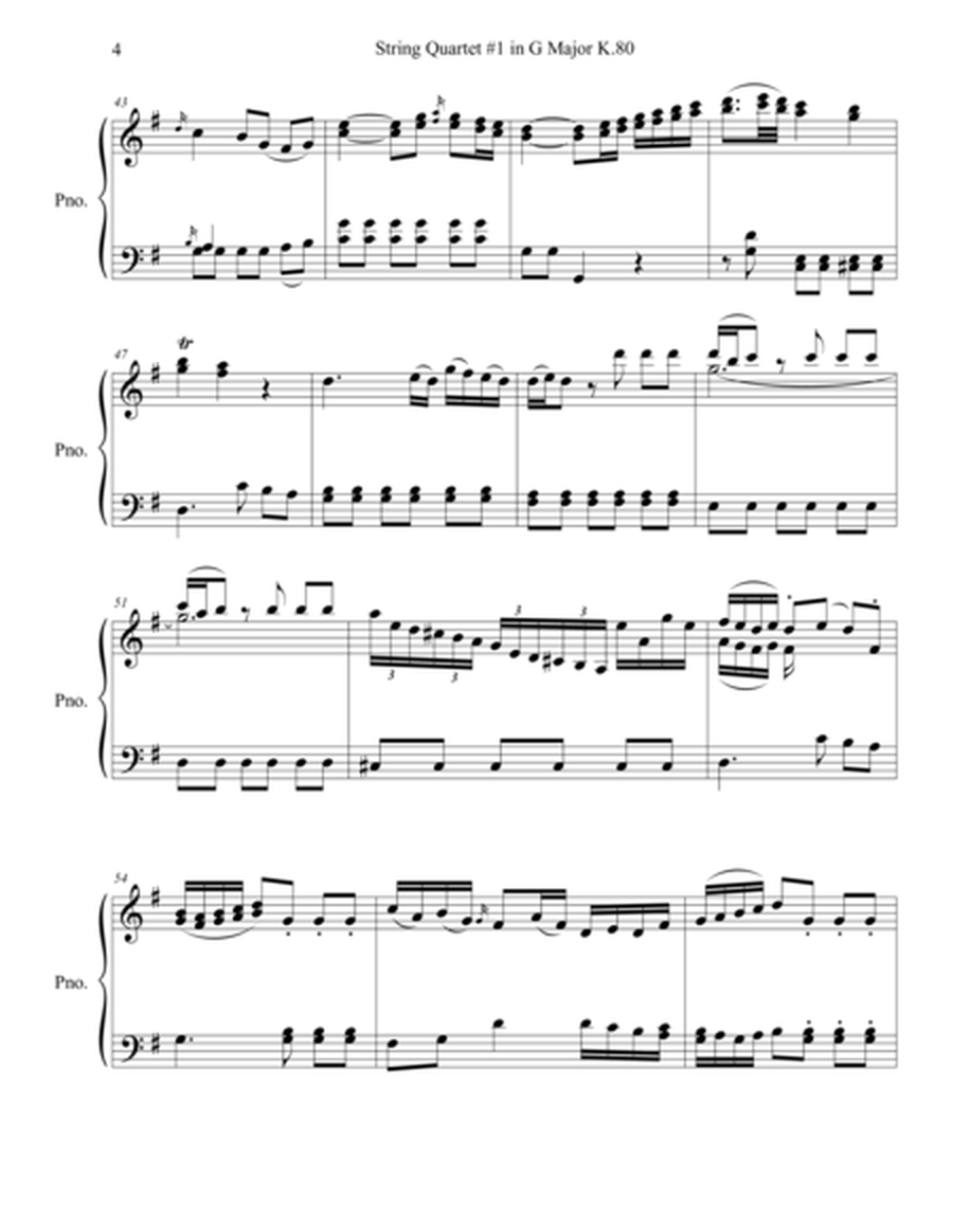 Mozart String Quartet #1 in G Major K.80 (Piano Transcription)