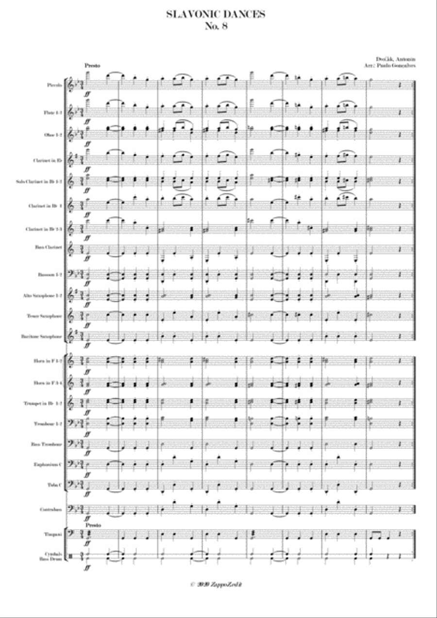 SLAVONIC DANCES Nº 8 Concert Band scores gallery preview page 3