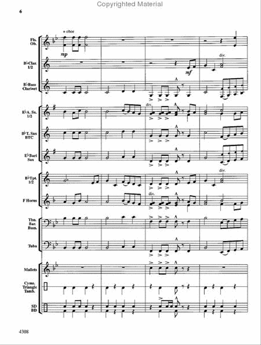 A Celebration Overture Concert Band scores gallery preview page 5