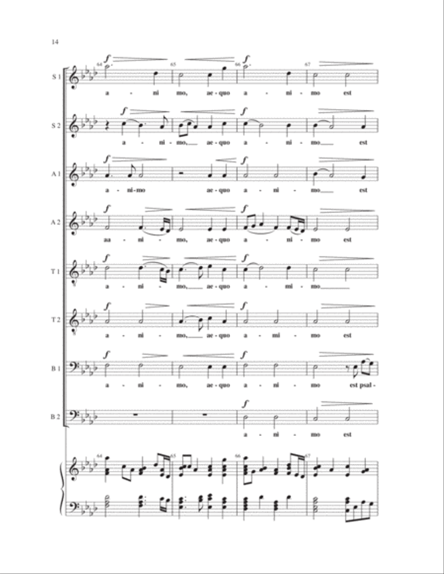 Cum Laude Ego Canto (With Praise I Will Sing) Divisi scores gallery preview page 14