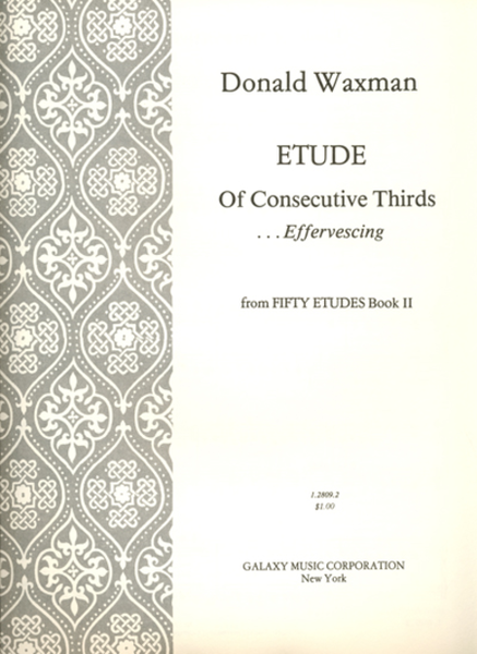 Etude No. 22: Consecutive Thirds (Effervescing)