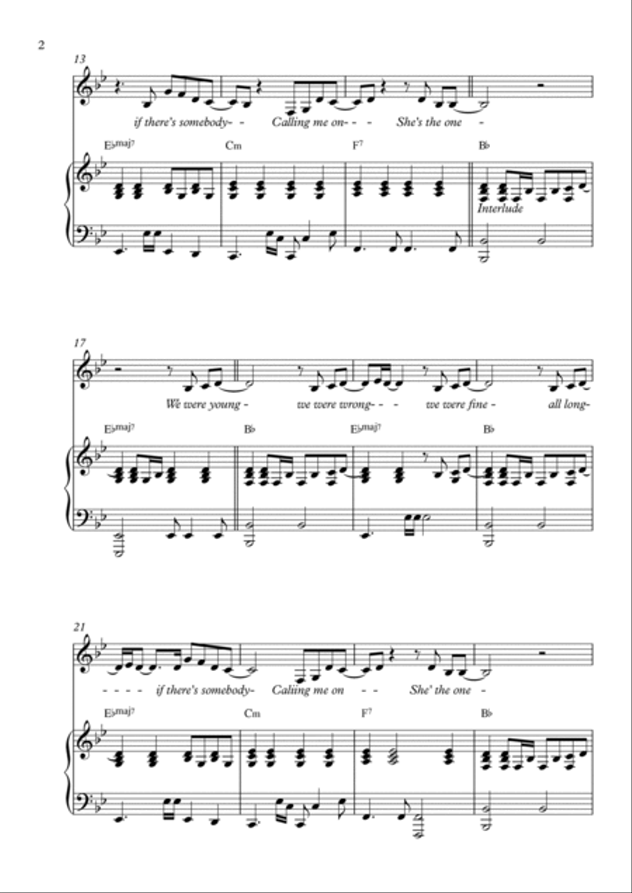 She's The One Piano Solo scores gallery preview page 2