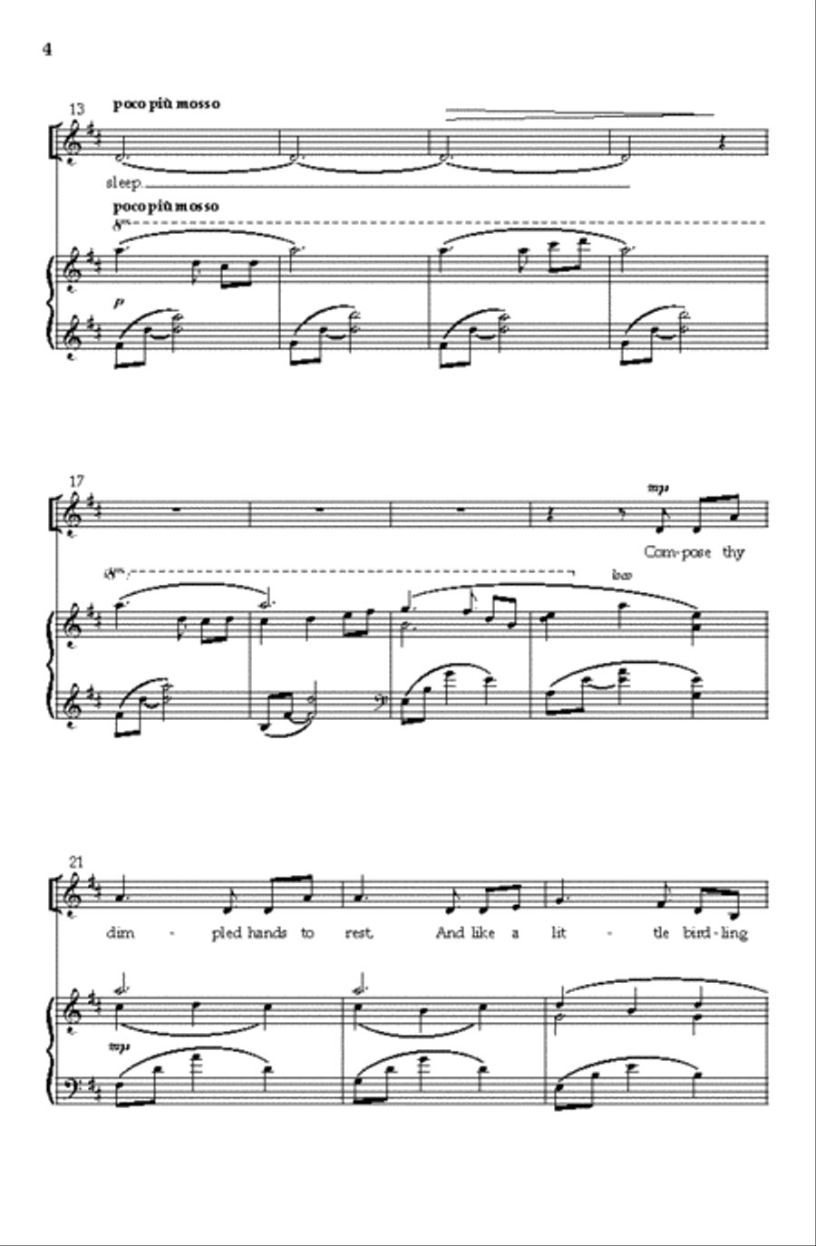 A Lullaby (Vocal Score) Divisi scores gallery preview page 3