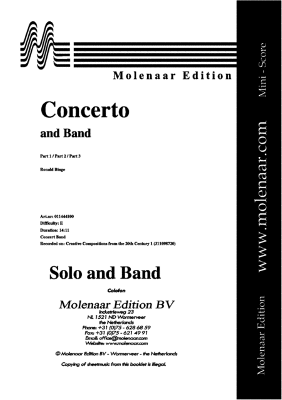 Concerto for Alto Saxophone and Band Concert Band scores gallery preview page 2