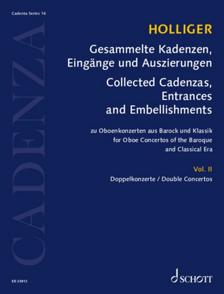 Collected Cadenzas, Embellishments and Arrangements