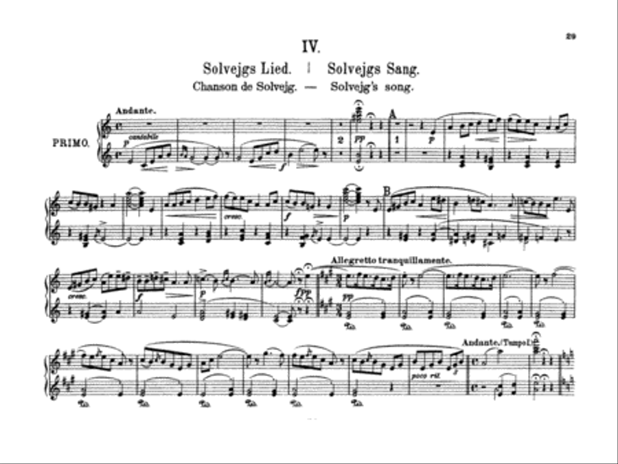Grieg: Peer Gynt Suite, No. 2, Op. 55 Piano Duet scores gallery preview page 2