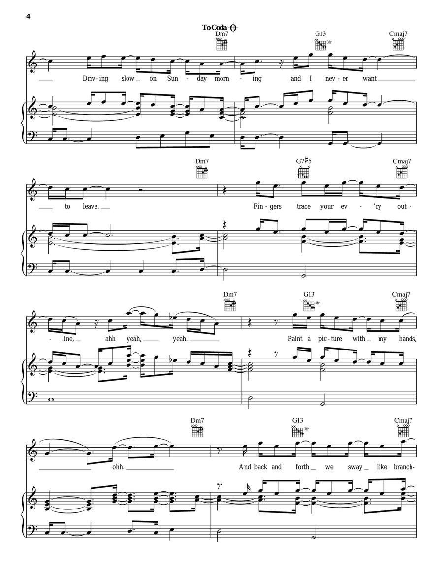 Sunday Morning Piano, Vocal, Guitar scores gallery preview page 4
