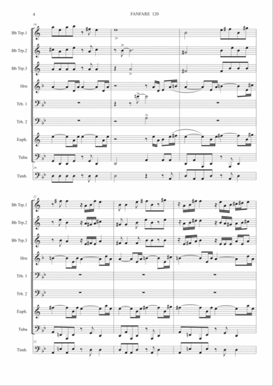 FANFARE 120 Brass Ensemble scores gallery preview page 5