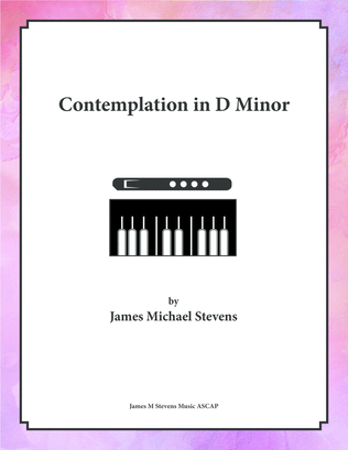Book cover for Contemplation in D Minor - Flute & Piano