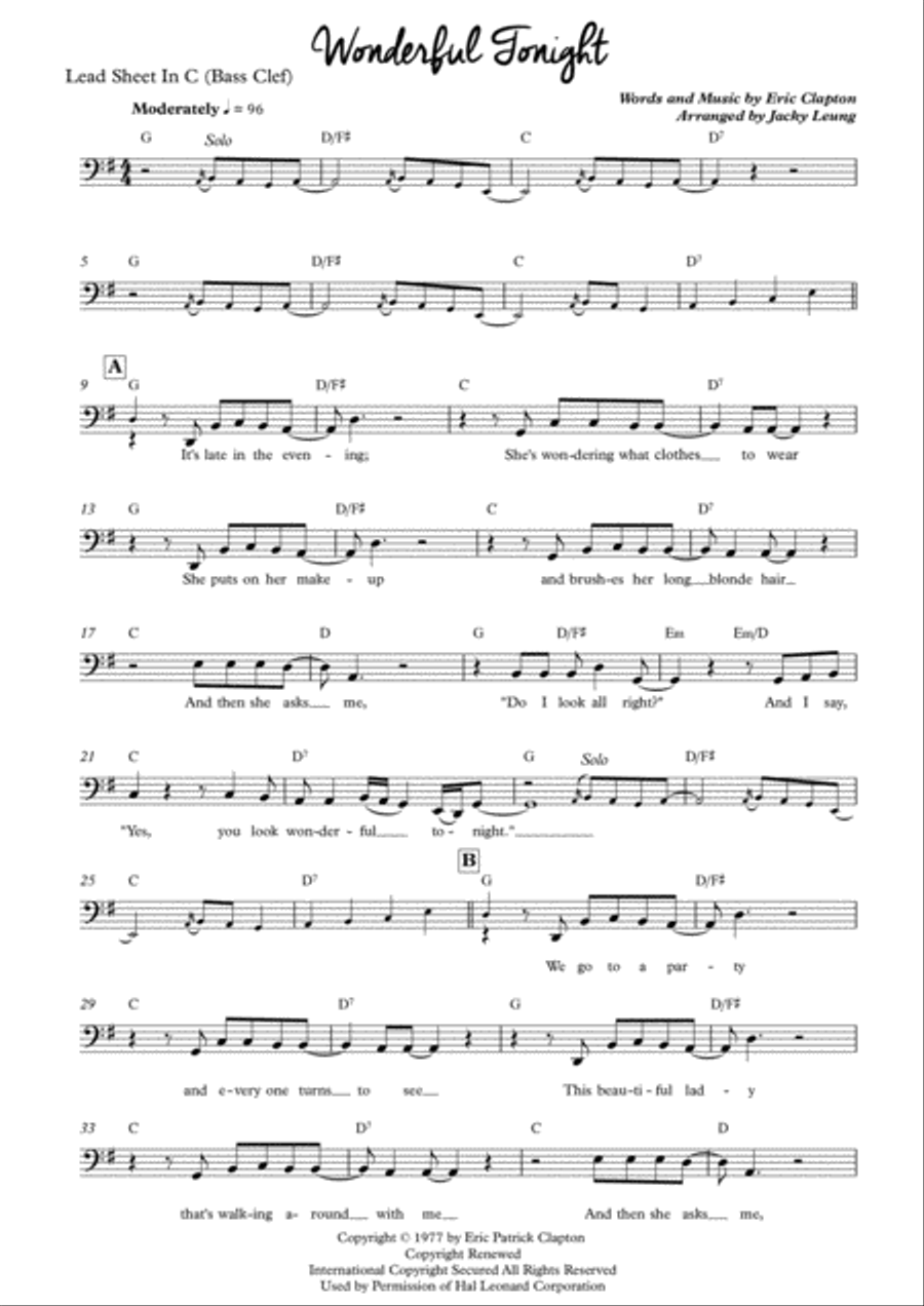 Wonderful Tonight Large Ensemble scores gallery preview page 2