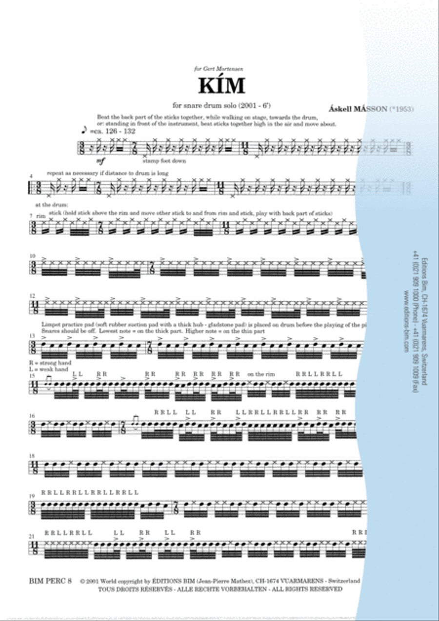 Kím Percussion scores gallery preview page 2