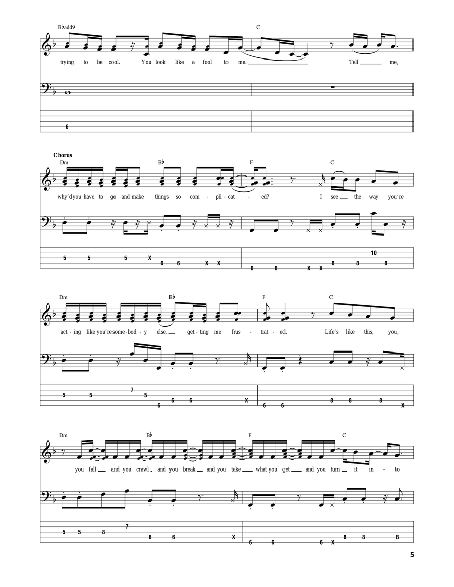 Complicated Acoustic Guitar scores gallery preview page 5