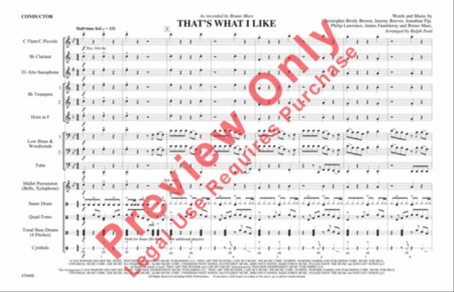 That's What I Like Marching Band scores gallery preview page 2