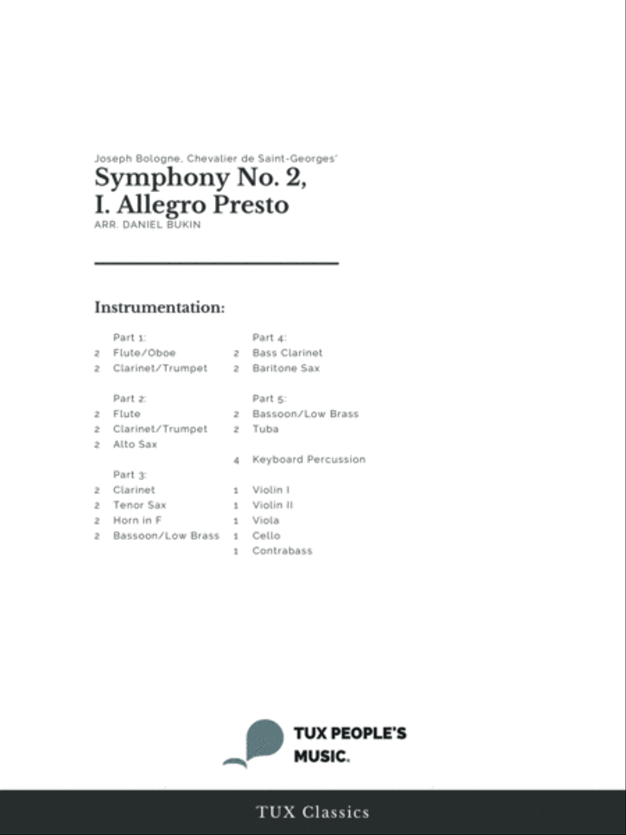 Symphony No. 2, I. Allegro Presto Concert Band scores gallery preview page 2