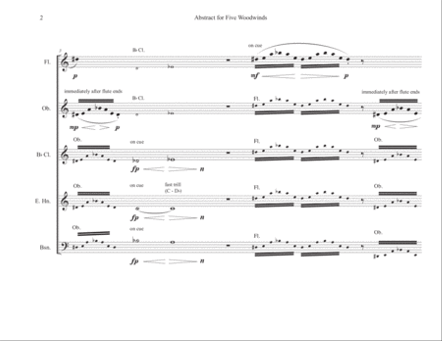 Abstract Woodwind Quintet scores gallery preview page 2