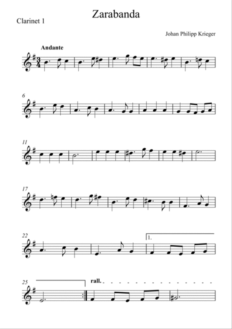 Zarabanda Zarabanda Clarinet Quartet scores gallery preview page 3