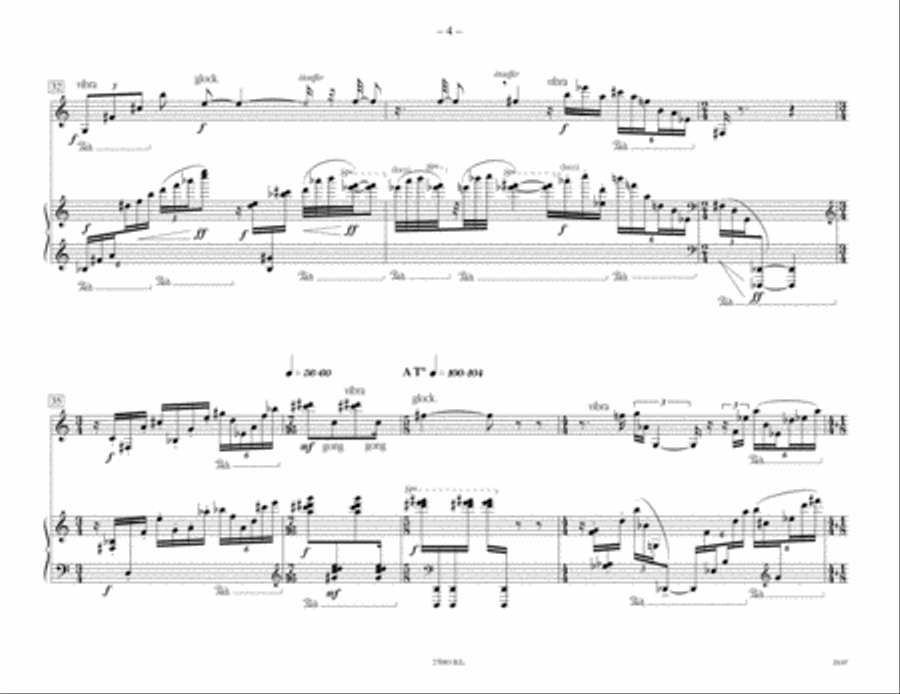 Tombeau - In Memoriam Gerard Grisey Piano Accompaniment scores gallery preview page 5