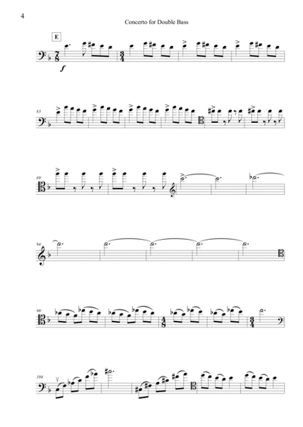 Concerto for Double Bass (solo double bass & piano accompaniment)