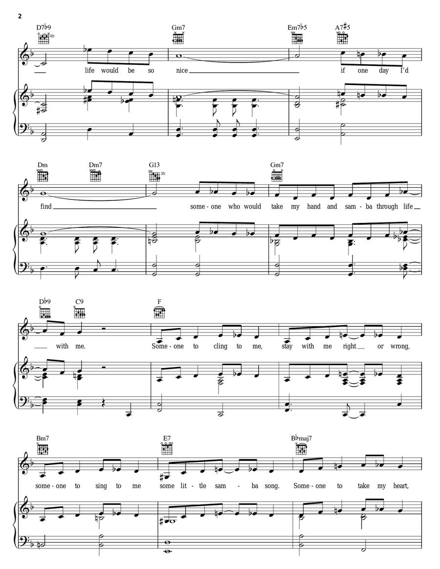 So Nice (Summer Samba) Piano, Vocal, Guitar scores gallery preview page 2