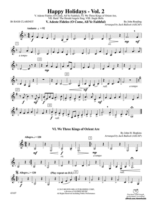 Happy Holidays---Vol. 2: B-flat Bass Clarinet