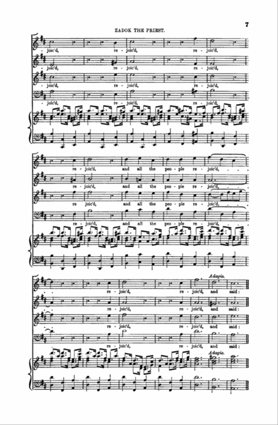 Zadok the Priest Zadok the Priest Choir scores gallery preview page 5
