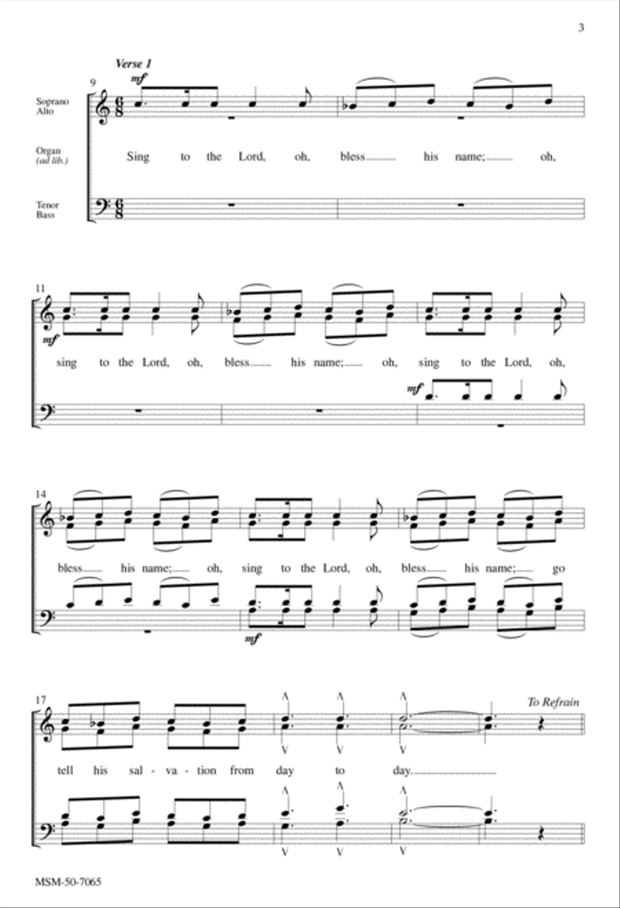 Sing a New Song to the Lord 4-Part scores gallery preview page 3