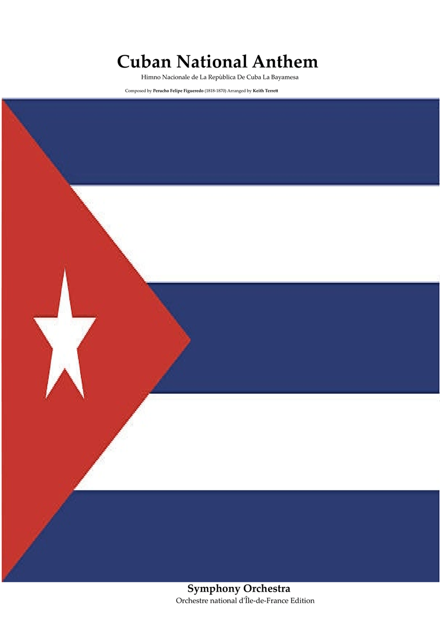 Cuban National Anthem for Symphony Orchestra (Orchestre national d'Île-de-France Edition) Full Orchestra scores gallery preview page 1