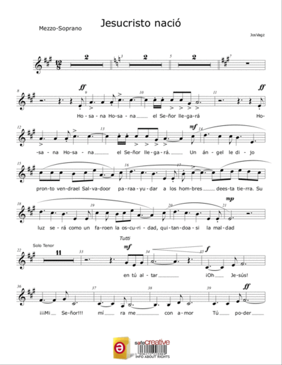 Jesucristo nació Chamber Orchestra scores gallery preview page 1