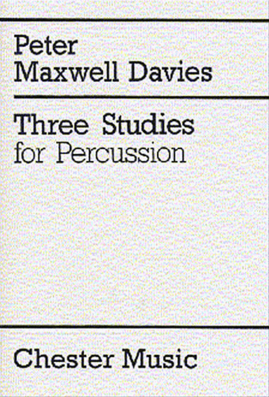 Peter Maxwell Davies: Three Studies For Percussion (Score) Glockenspiel scores gallery preview page 1