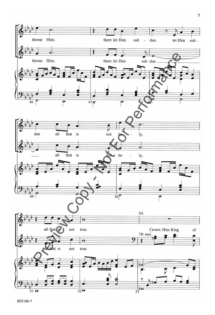 At the Name of Jesus 4-Part scores gallery preview page 6