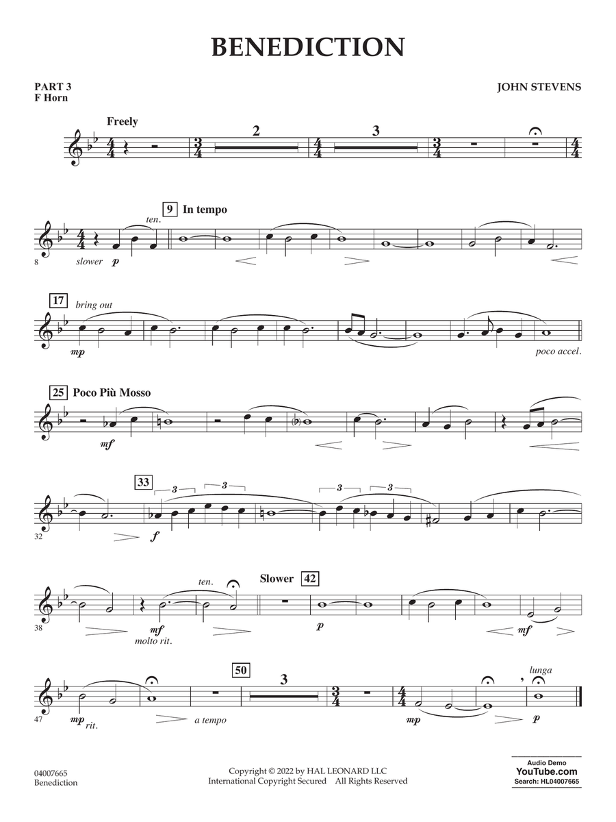 Benediction - Pt.3 - F Horn