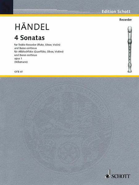 4 Sonatas: Op. 1 Complete (Treble Recorder / Basso Continuo)