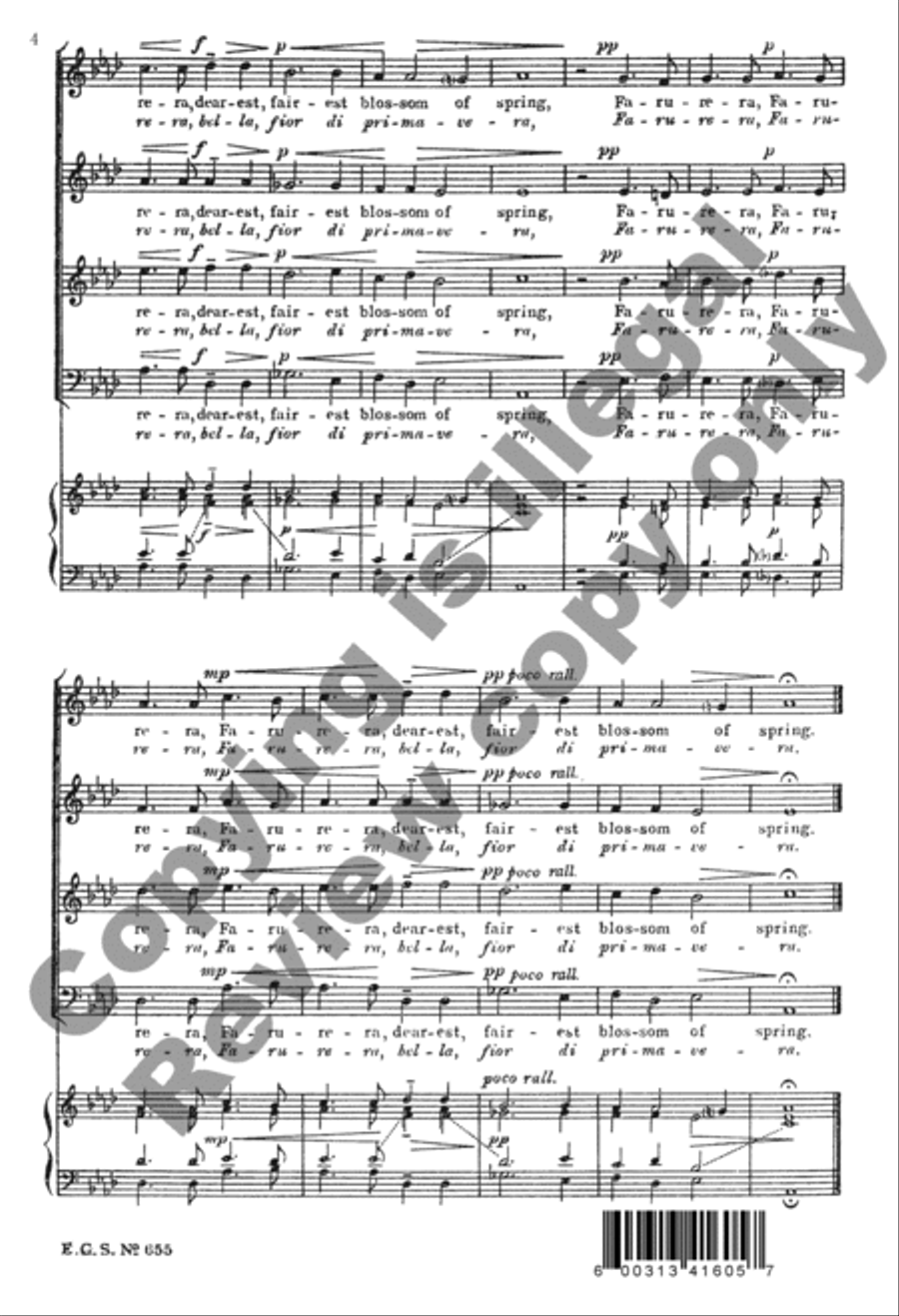 Ah, Could My Eyes Behold Thee (S'io ti vedess' una sol) 4-Part scores gallery preview page 9