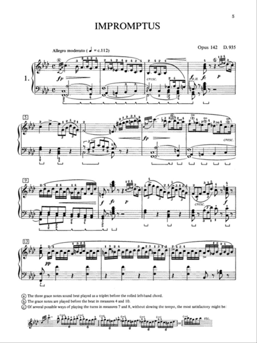 Schubert -- Impromptus, Op. 142 Piano Solo scores gallery preview page 6