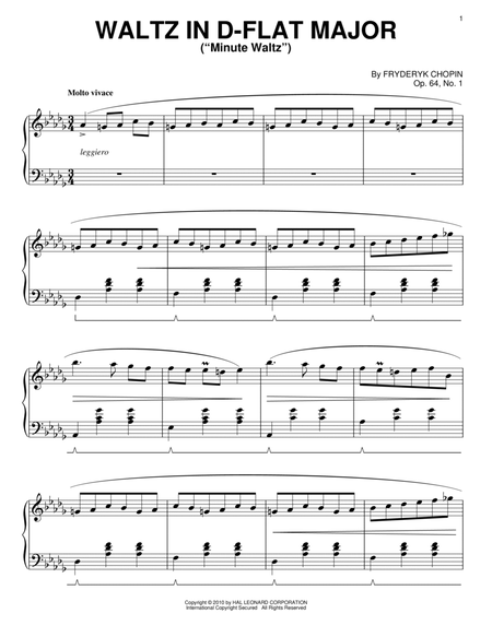 Waltz In D-flat Major (Minute Waltz), Op. 64, No. 1