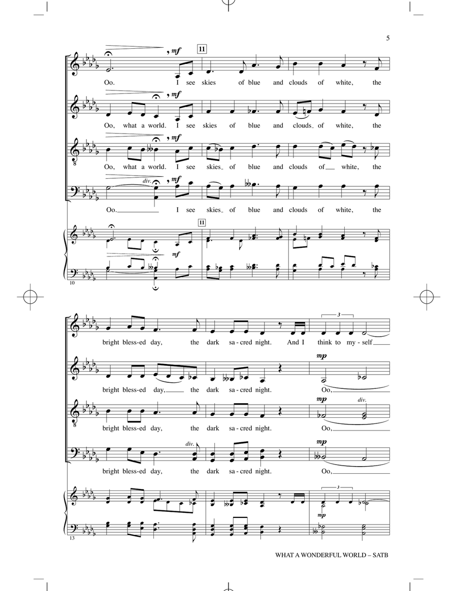 What A Wonderful World (arr. Tripp Carter) 4-Part scores gallery preview page 3