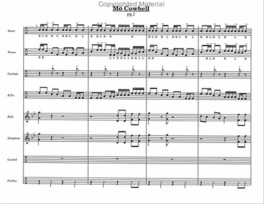 Mo Cowbell Mo Cowbell Percussion Ensemble scores gallery preview page 4
