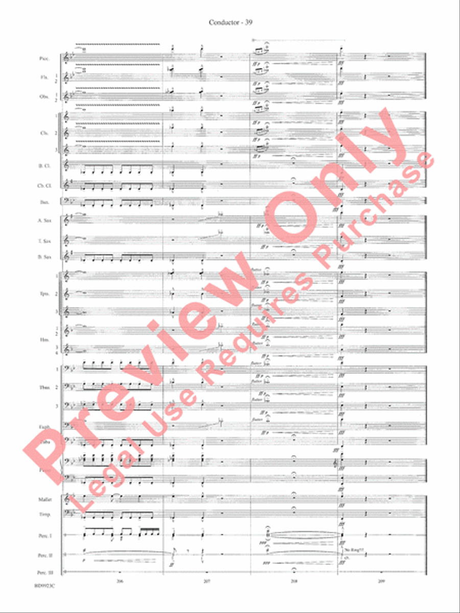The Winds of Poseidon (from The Odyssey (Symphony No. 2)) Concert Band scores gallery preview page 43