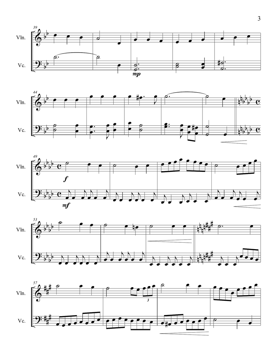 It Is Well With My Soul (Violin/Cello Duet) String Duet scores gallery preview page 4