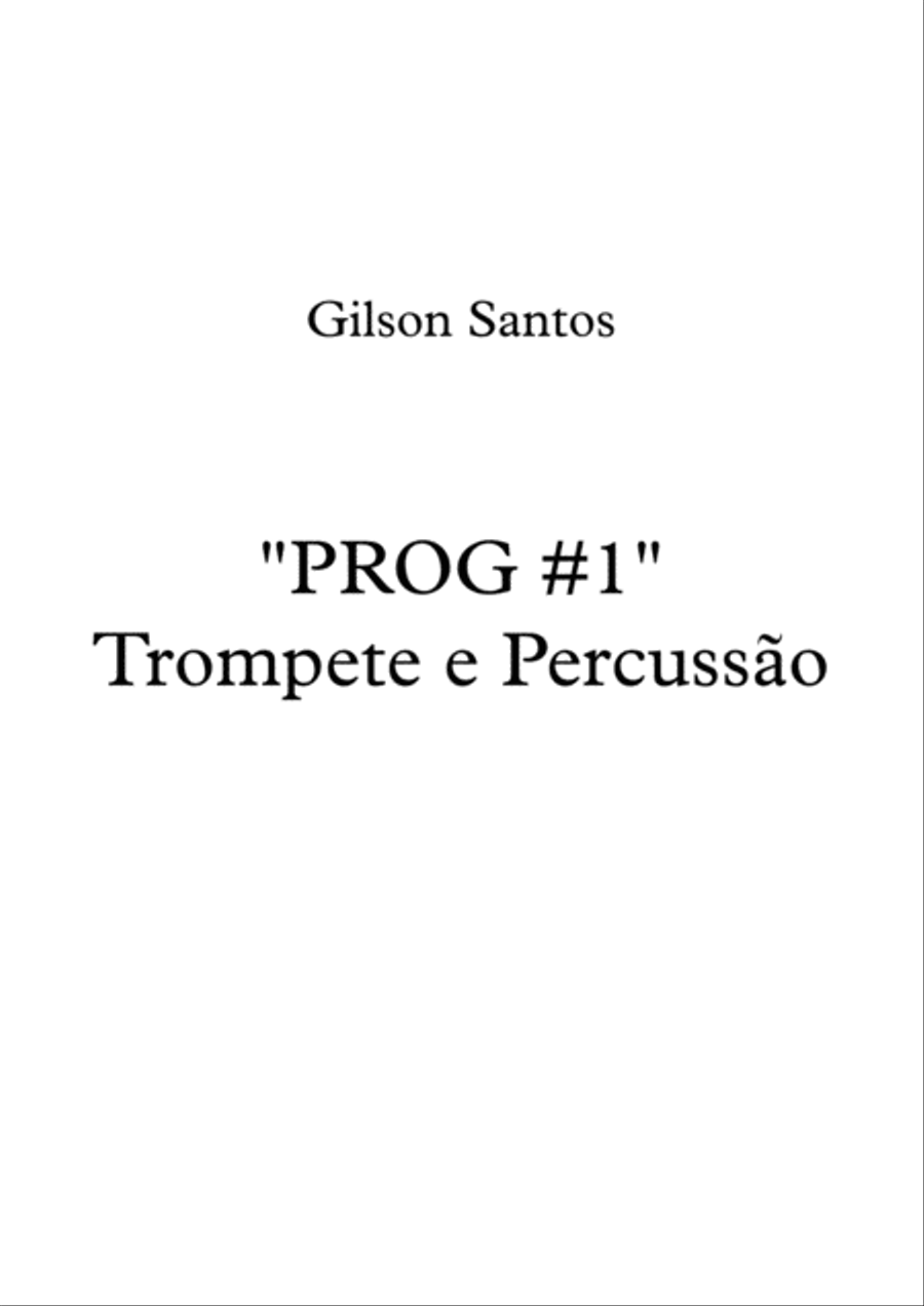 Prog # 1 - for Trumpet and Percussion Trumpet scores gallery preview page 3