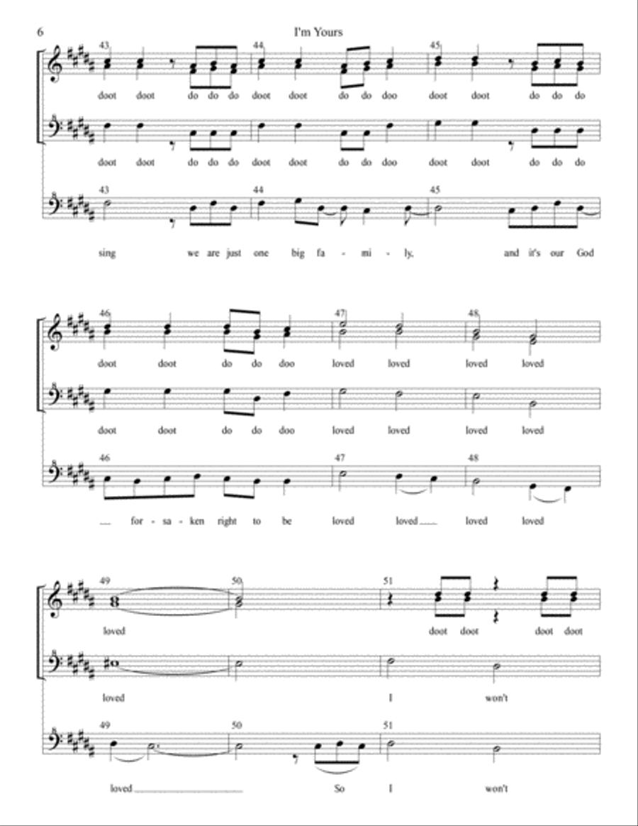 I'm Yours SSAA scores gallery preview page 6