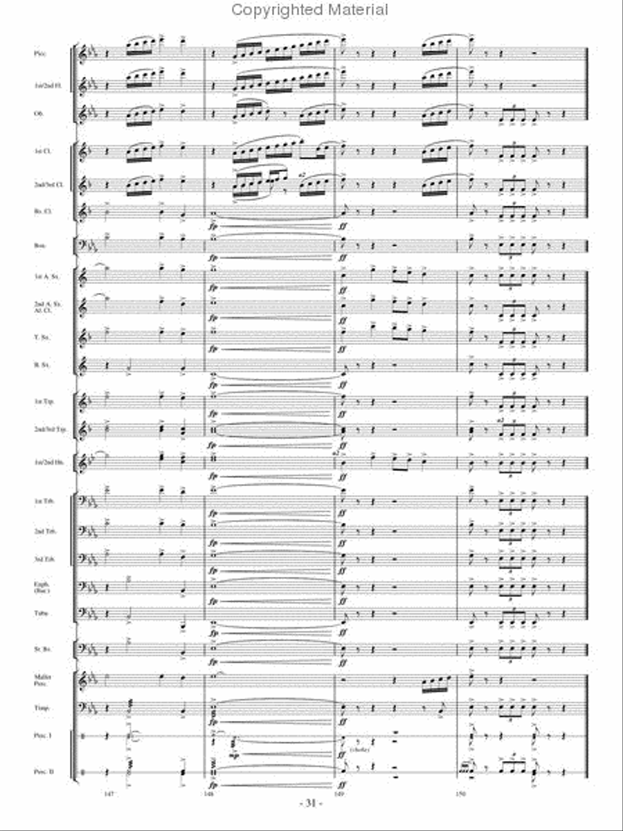 Where Eagles Soar Concert Band scores gallery preview page 30